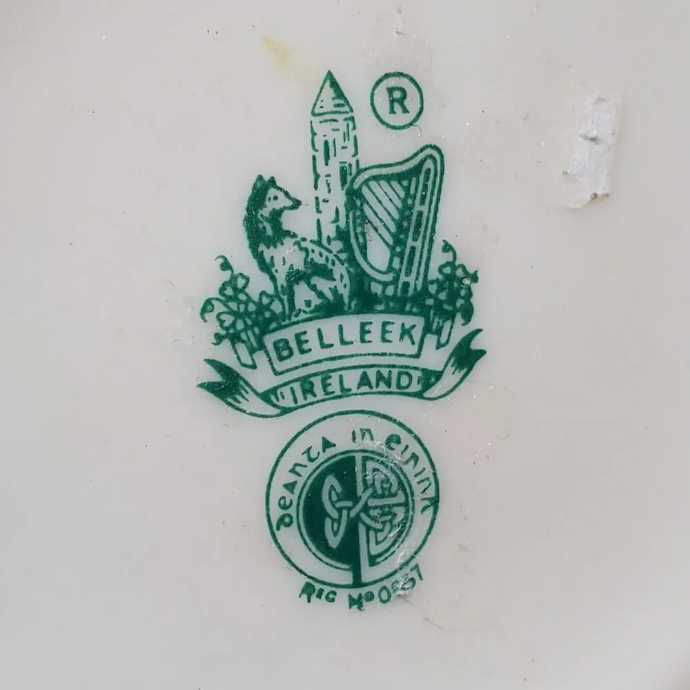 Belleek Creamer Ireland Floral Vintage